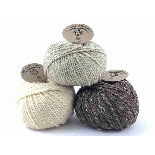 Gomitolo 200gr pura lana vergine 100% - sfumato dai toni del marrone,  sabbia, grigio -  - Shop
